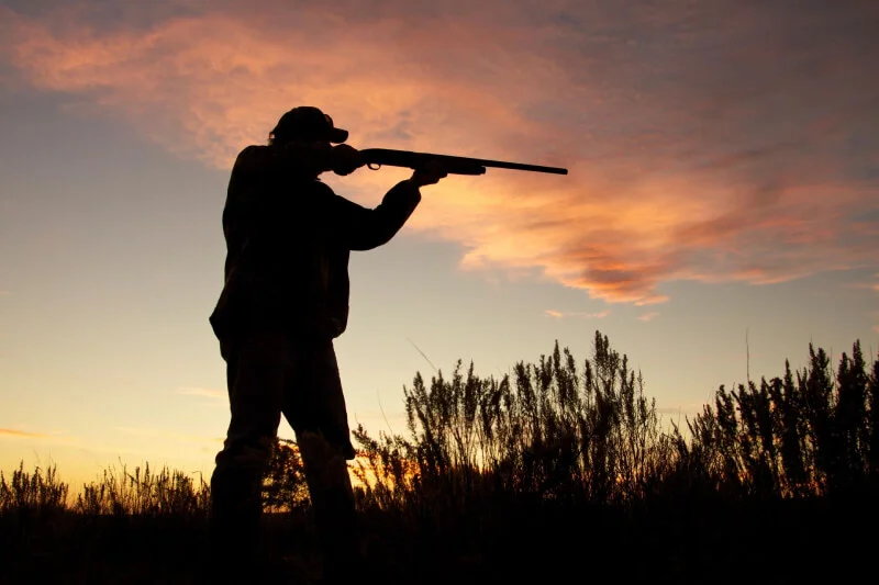 A Hunter with shotgun